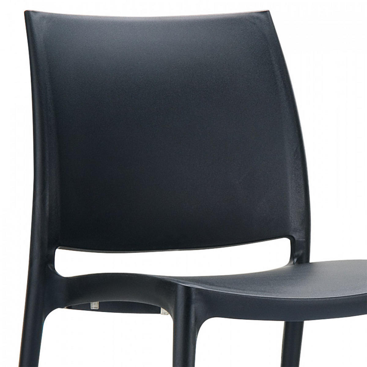 STUHL Schwarz 45x82x53cm - Schwarz, Kunststoff (45/82/53cm) - AlterEgo