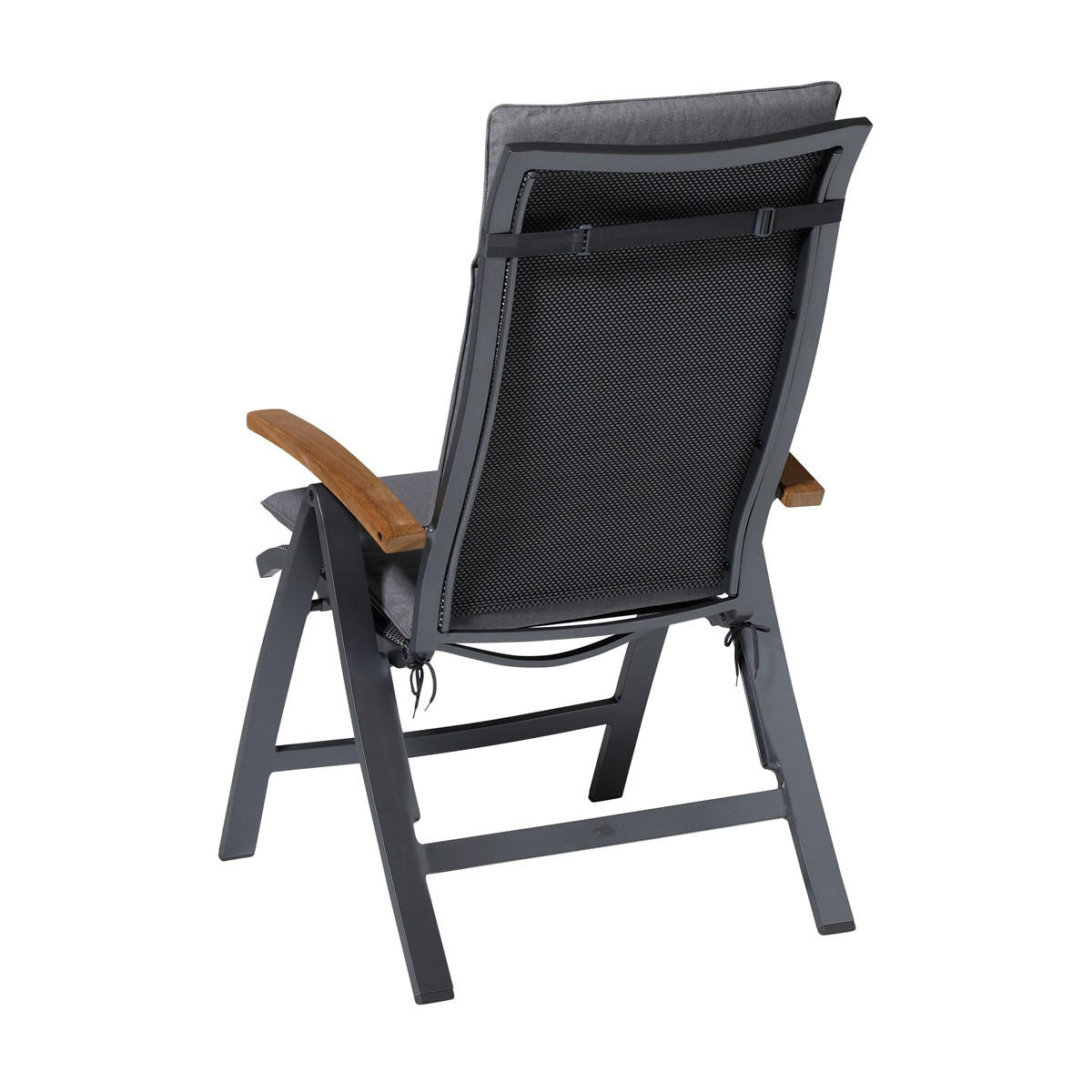 GARTENSTUHLKISSEN Oxford 120/50 cm 4er-Set - Grau, Textil (50/8/120cm) - Madison