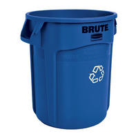 MÜLLEIMER 75,7 Liter Kunststoff Blau - Blau, Metall (49.5/58.1/49.5cm) - PROREGAL