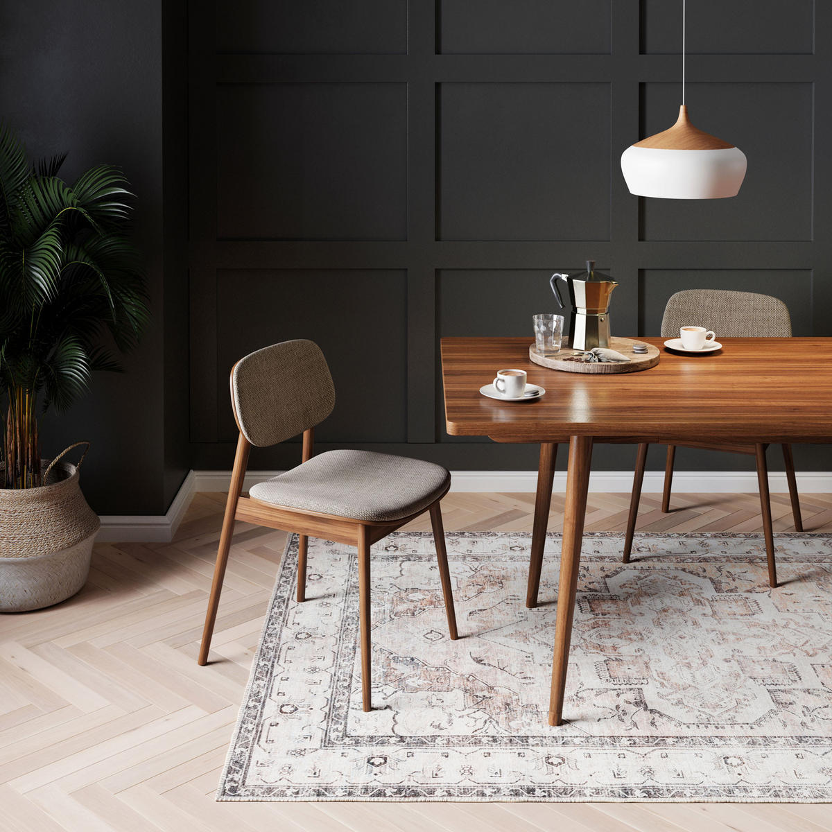 FLACHWEBETEPPICH Margot - Grau, Textil (120/170cm) - Kukoon Rugs