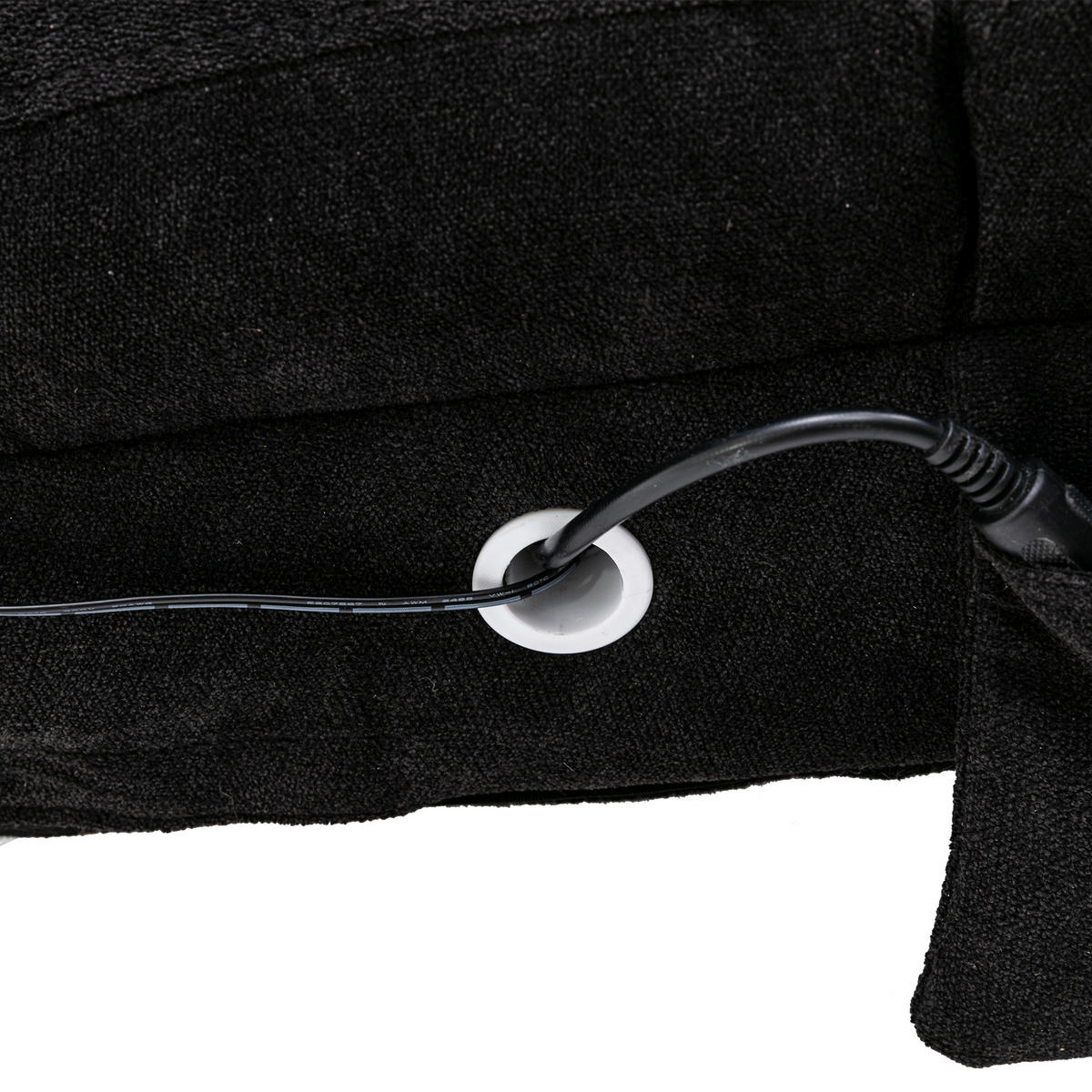 RELAXLIEGE Liegesessel,Relaxsessel,Leinenstoff,Schwarz - Schwarz, Textil (55/84/148cm) - LVHOM