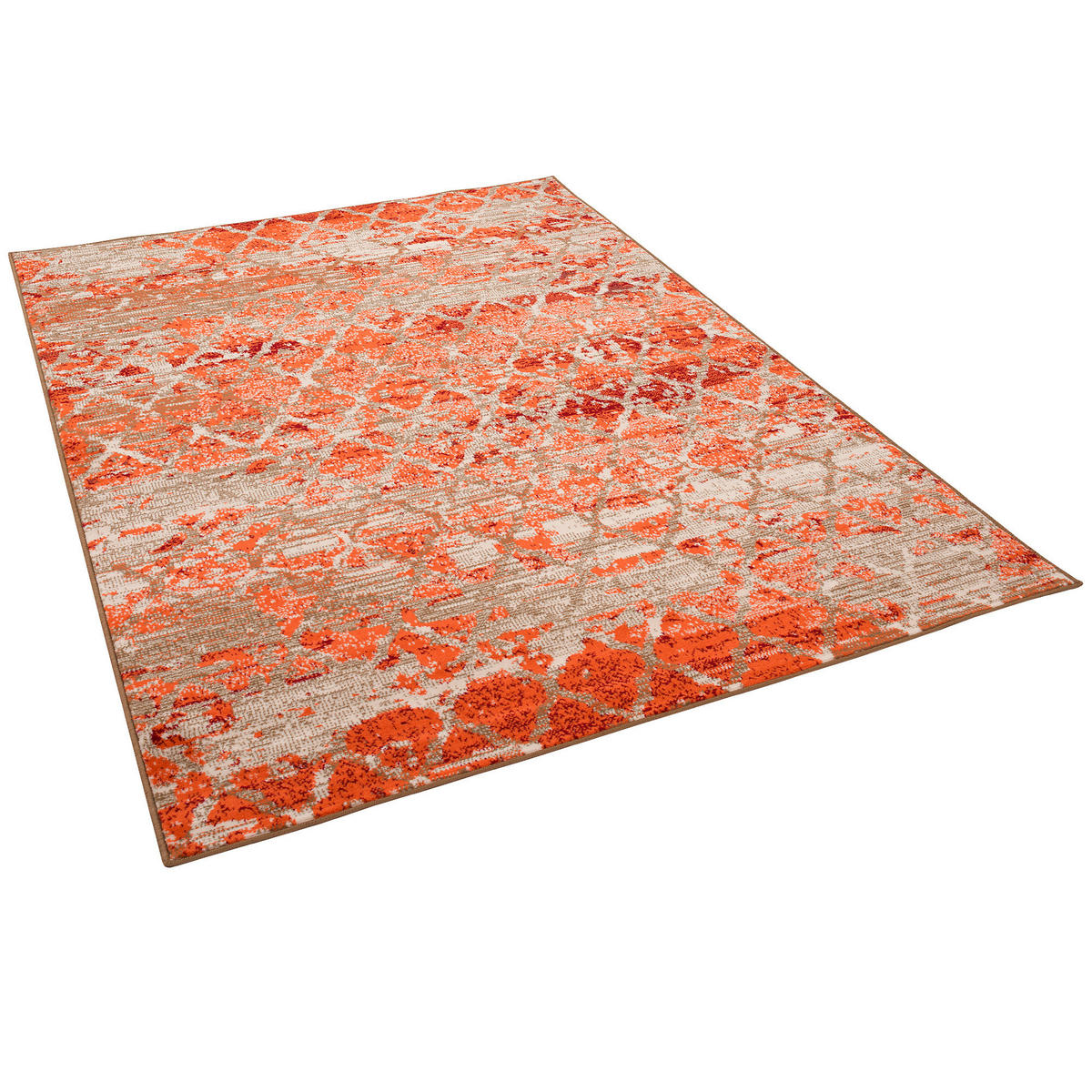 MODERN DESIGNER VELOURS TEPPICH SAMBA - Orange, Textil (120/170cm) - Pergamon