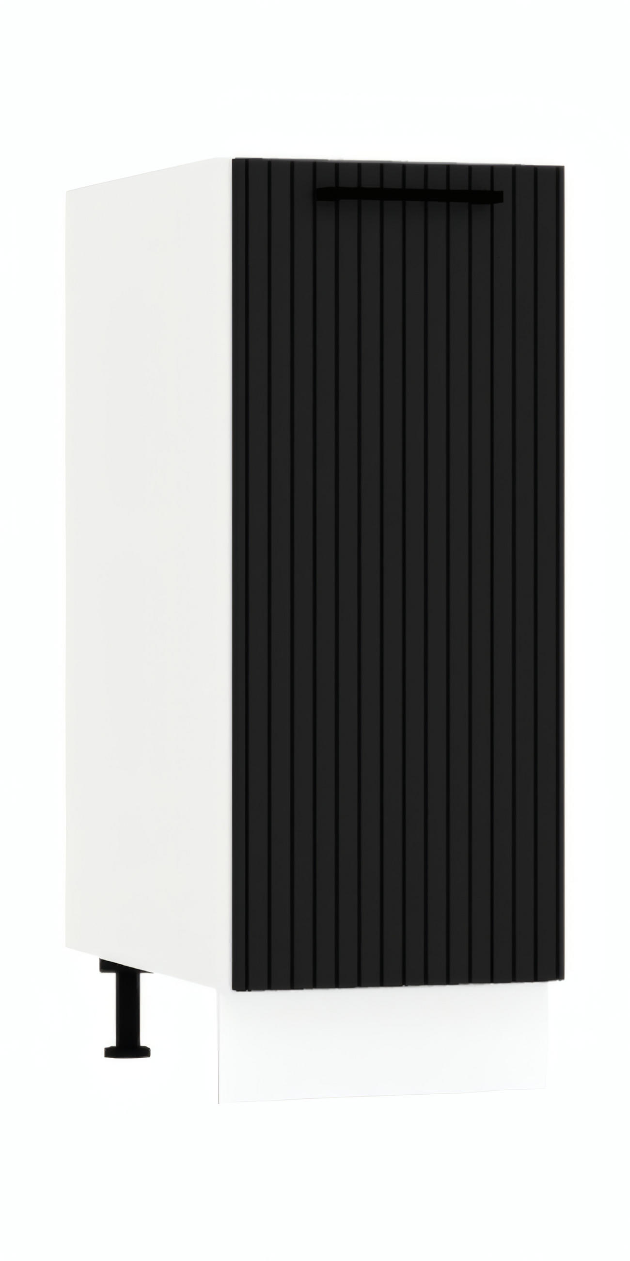 UNTERSCHRANK D30 P/L - KENDRO - Funktionales Küchenelement - Schwarz, Holz/Metall (30/82/52.4cm) - ROYAL24_MARKT