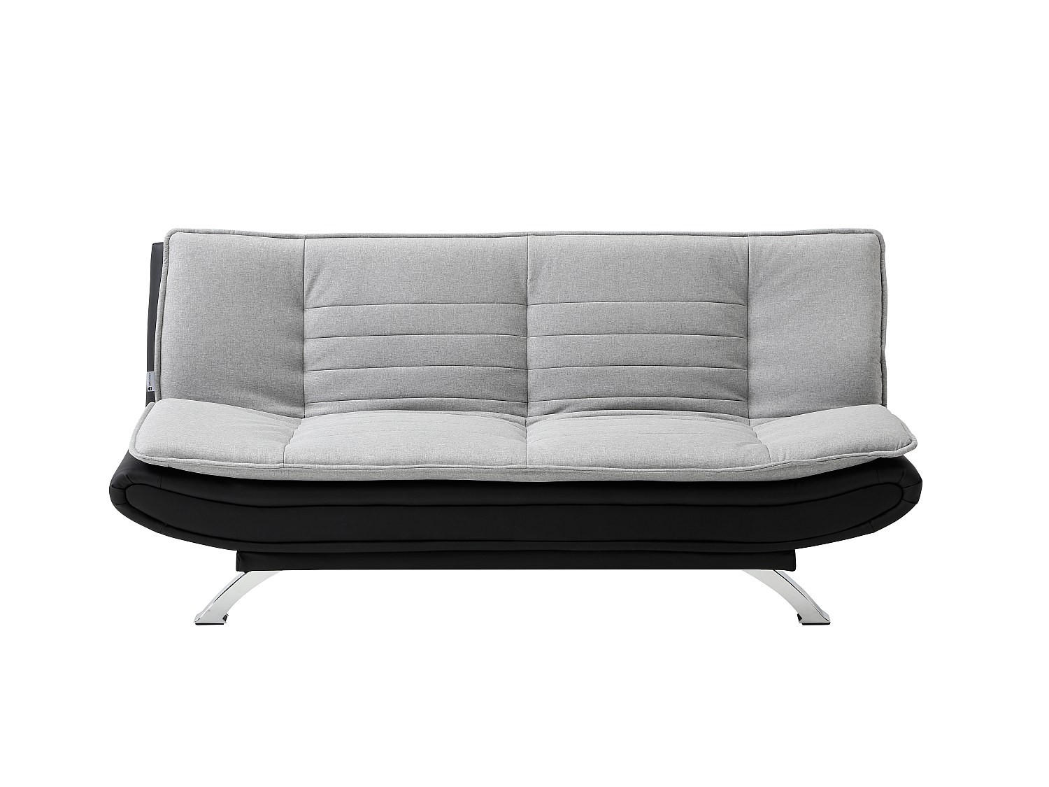 SCHLAFSOFA - 3 Personen - stoff - schwarz, grau Demido - Schwarz, Textil (176/84/86cm) - Vente-Unique
