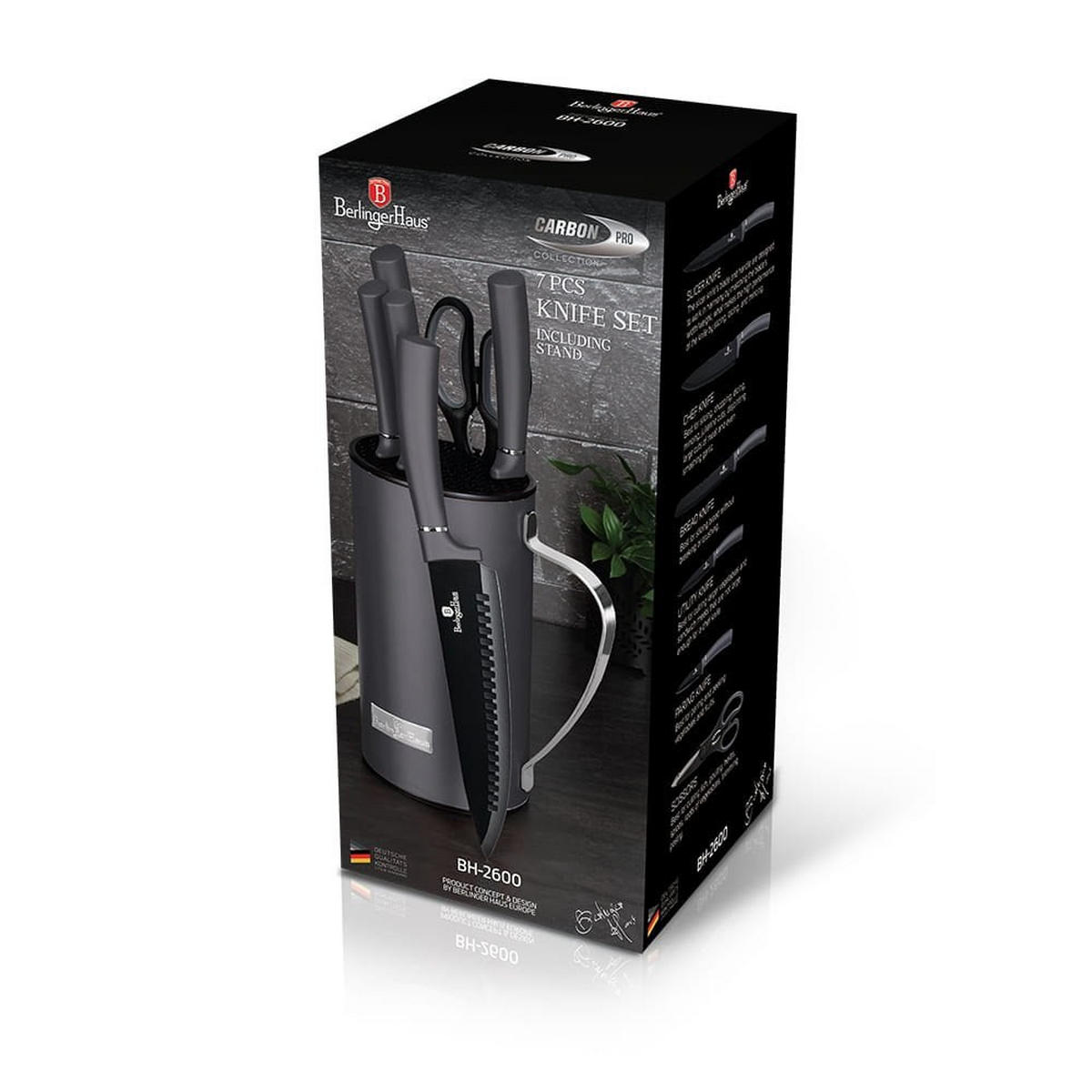 MESSERSET Silber 30/10/30 cm BH2600 - Silberfarben, Metall - Berlinger Haus