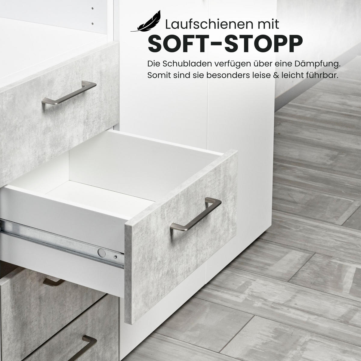SCHUBLADENSCHRANK - 4 Schübe 42/80/110 cm in Buchefarben - Buchefarben, Holzwerkstoff (80/110/42cm) - bümö