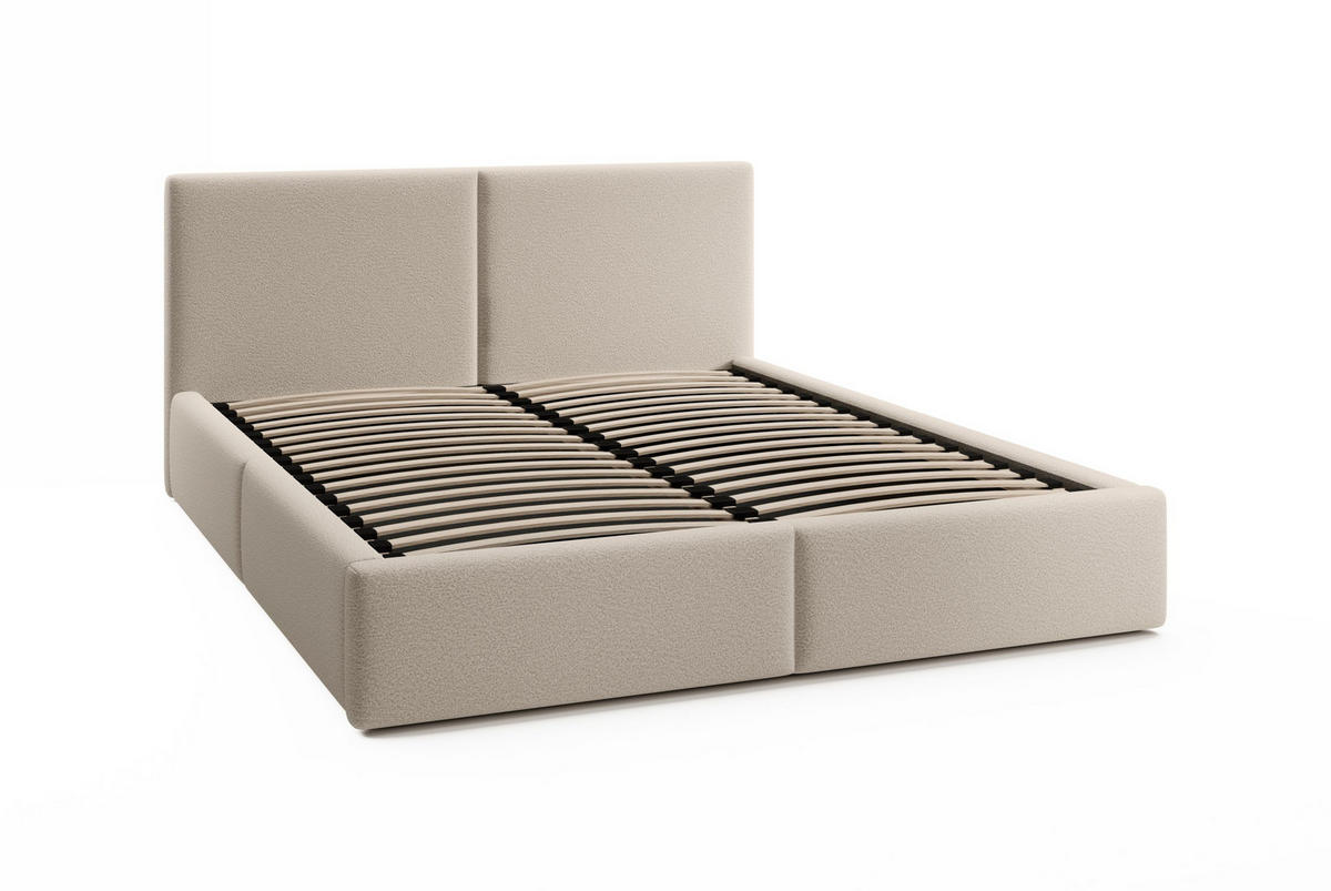 POLSTERBETT Toreira Slim 140x200 cm Beige - Beige, Holz/Textil (140/200cm) - Fedve