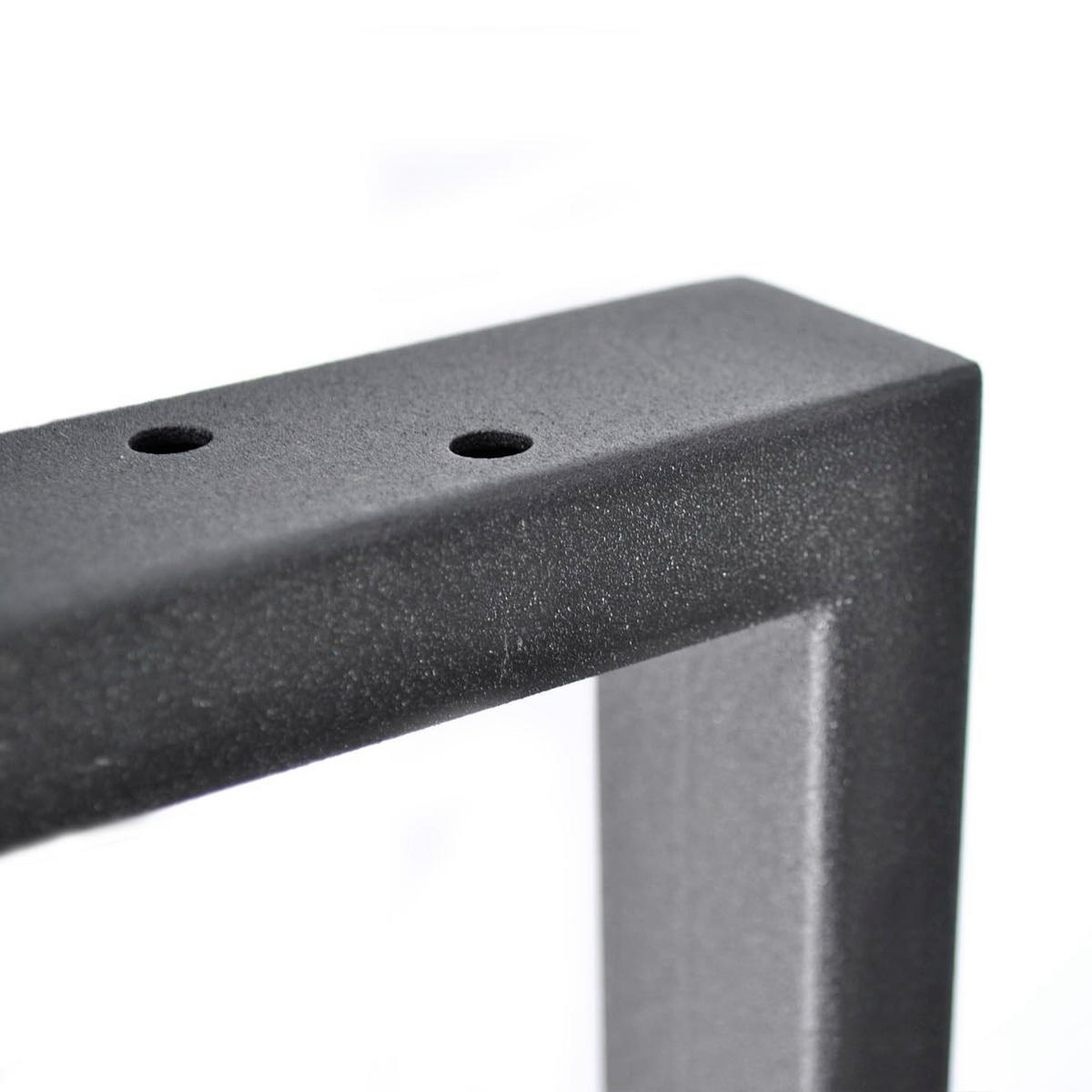 TISCHBEINE Loft 60 × 72 cm Schwarz - Schwarz, Metall (60/72/60cm) - Design Möbel