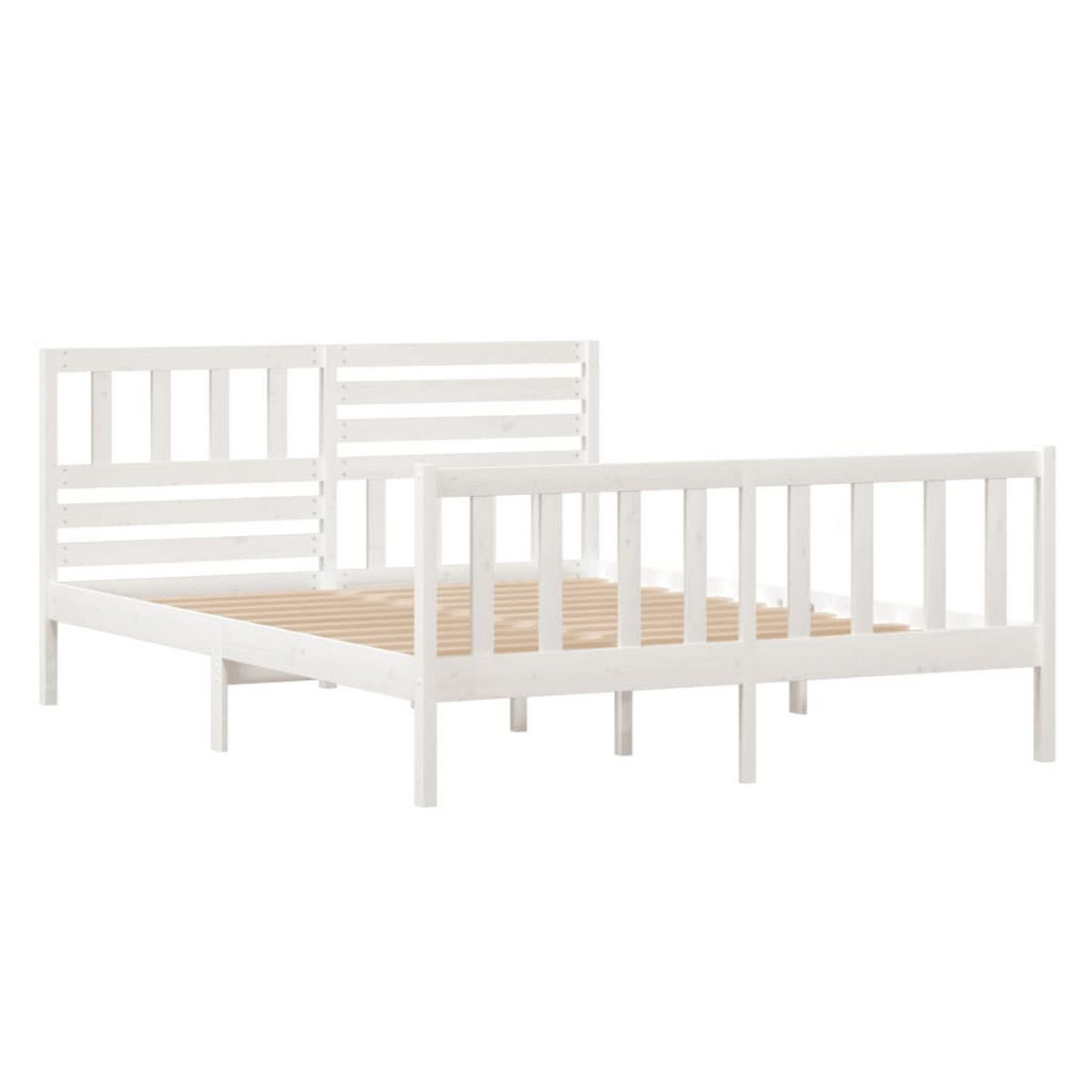 BETT Kaminski 126/195.5 cm - Weiß, Holz (120/190cm) - Nettlife