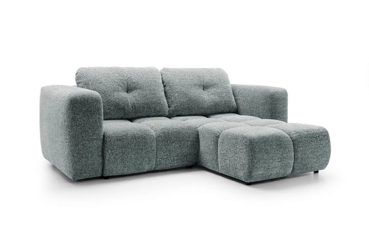 ECKSOFA ARTE 01 Grau Chenille mit Schlaffunktion - Grau, Holz (245/177cm) - MASSENO