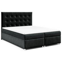 BOXBETT mit Bettkasten Trinity K-12 Bonellfederkern - Schwarz, Holz/Holzwerkstoff (160/200cm) - Best For Home