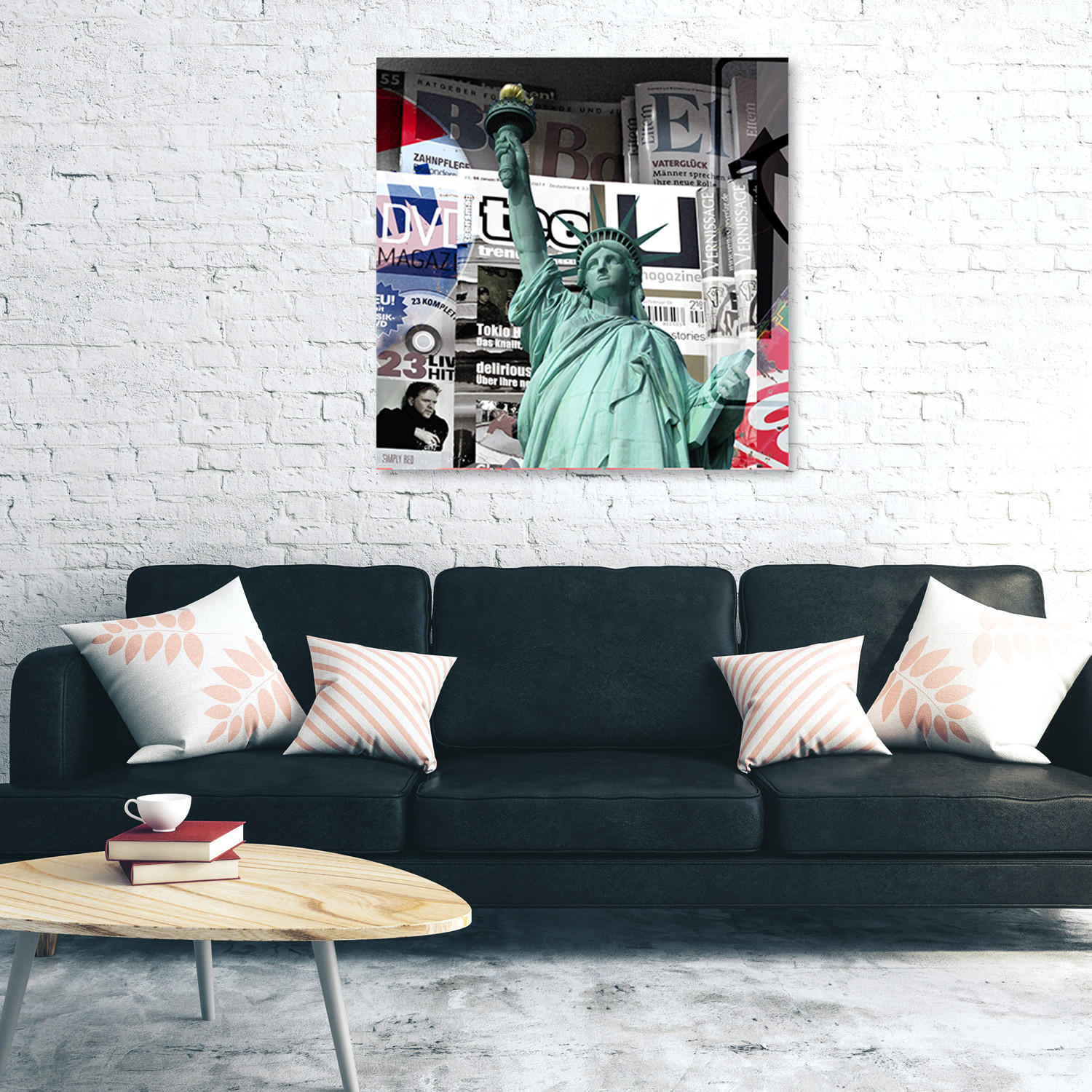 WANDBILD abstrakt farbe - Multicolor, Textil (50/50cm) - Feeby