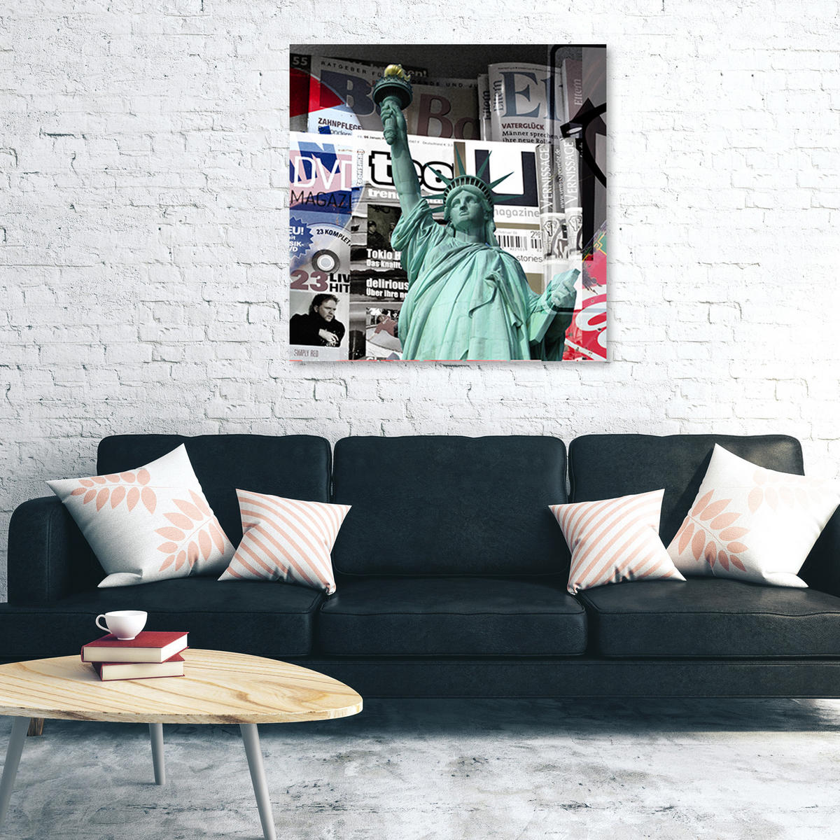 WANDBILD abstrakt farbe - Multicolor, Textil (50/50cm) - Feeby