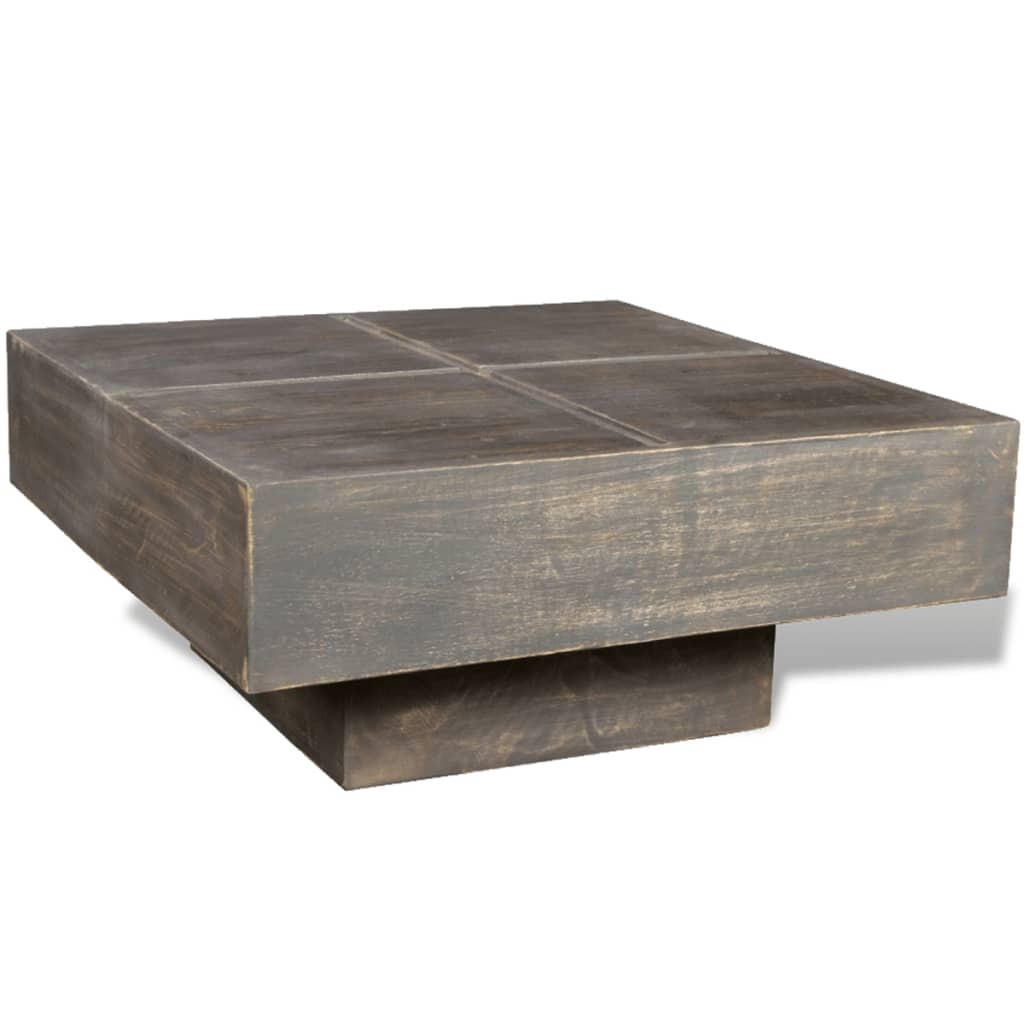 COUCHTISCH Dunkelbraun Quadratisch Massivholz Mango - Braun, Holzwerkstoff (68/68/30cm) - furnicato