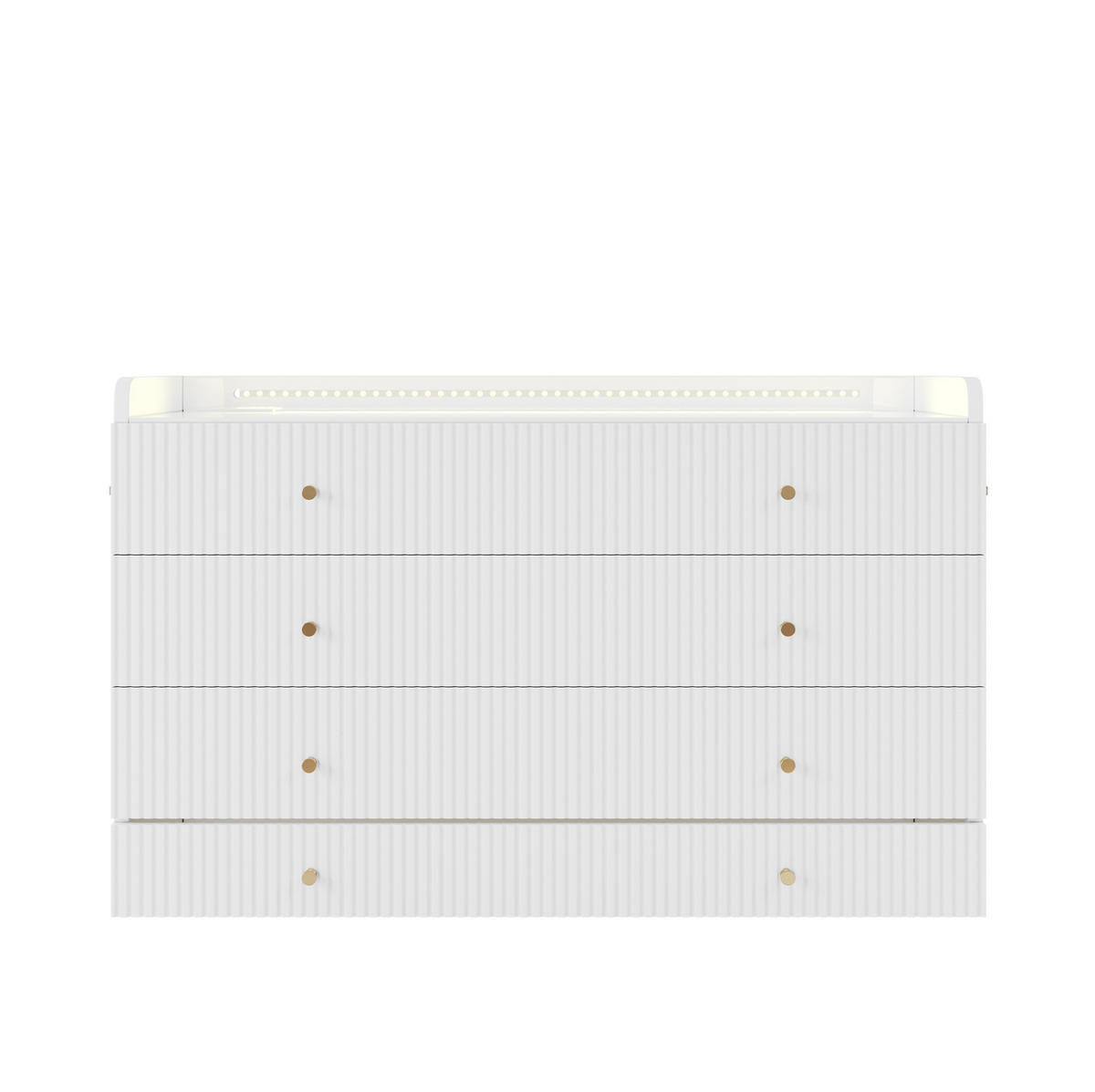 SKLÁPĚCÍ postel 140/200 cm bílá z MDF s LED osvětlením USB a zásuvkou - bílá, kompozitní dřevo (140/200cm) - OKWISH