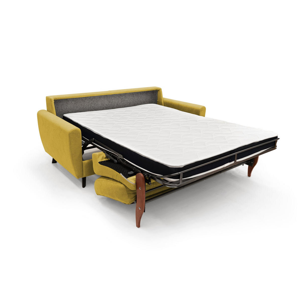SCHLAFSOFA Callisto - Gelb, Textil (208/97/96cm) - Divani.store