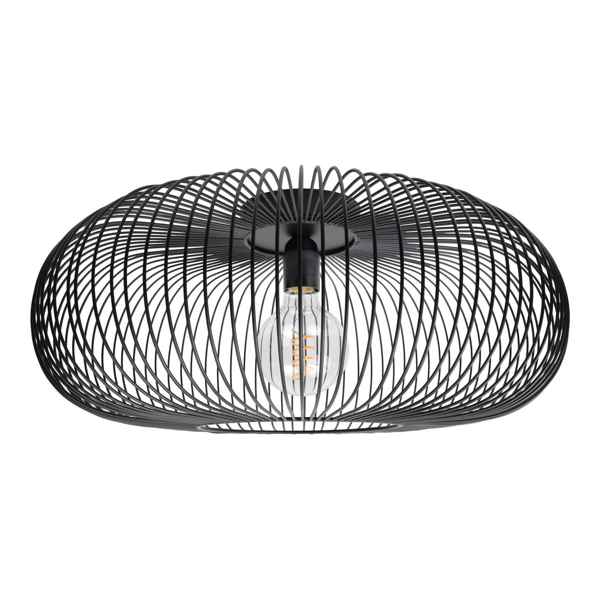 DECKENLEUCHTE Meya Schwarz - Schwarz, Metall (50/50/23cm) - Urban Interiors