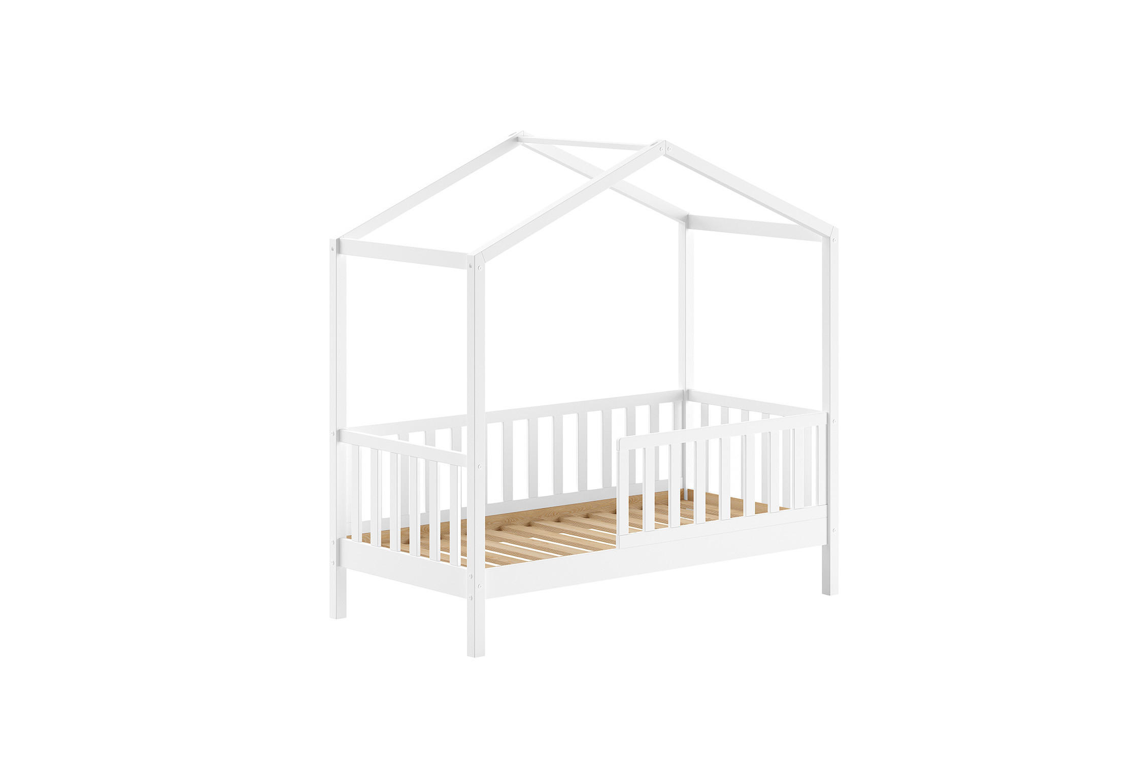 HAUSBETT DALLAS Weiß 76x148x151 cm - Weiß, Holz - FURNLUX
