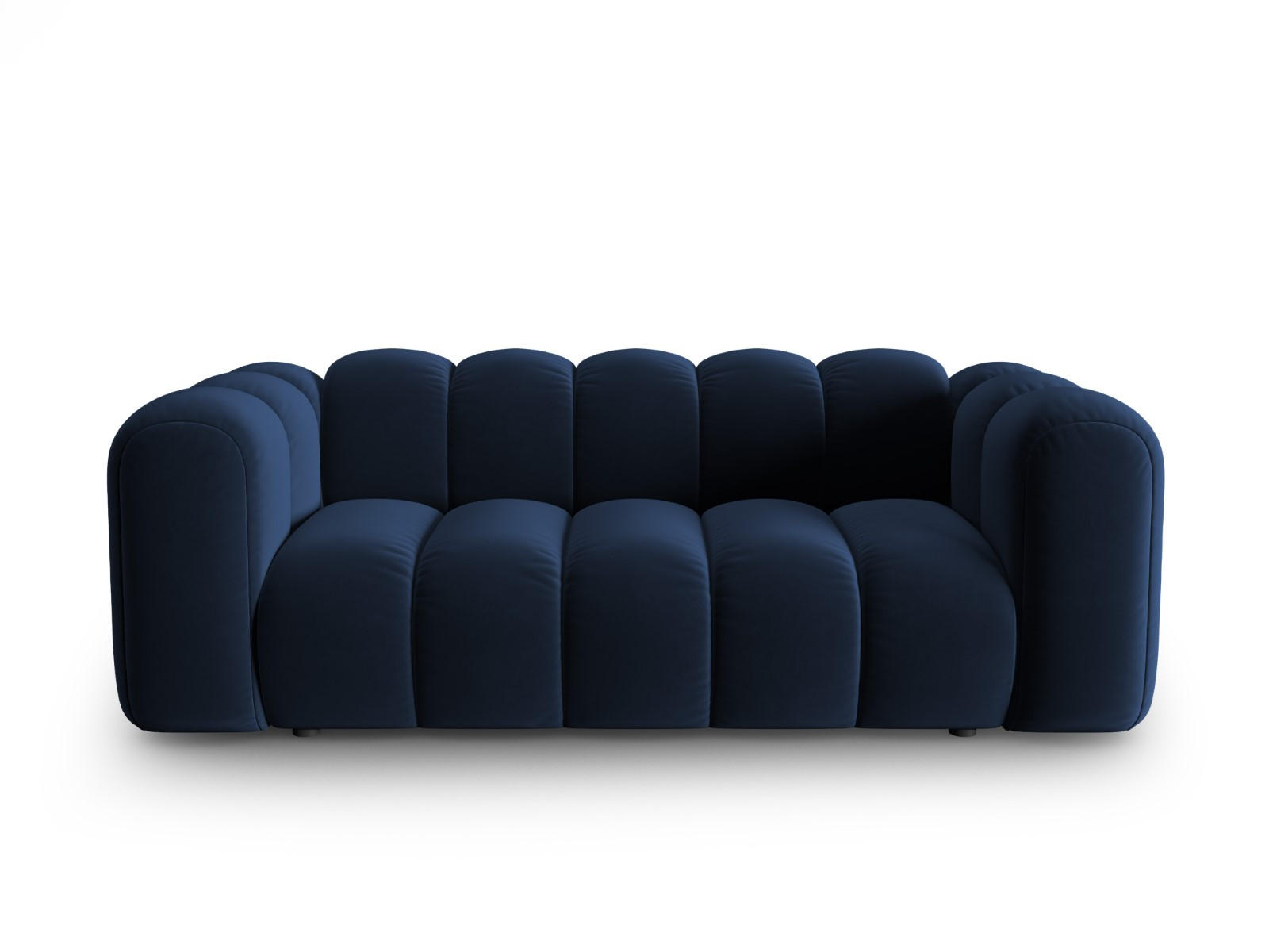 SOFA Lupine aus Samt königsblau 2 Sitzplätze - Dunkelblau, Textil (200/70/95cm) - Micadoni