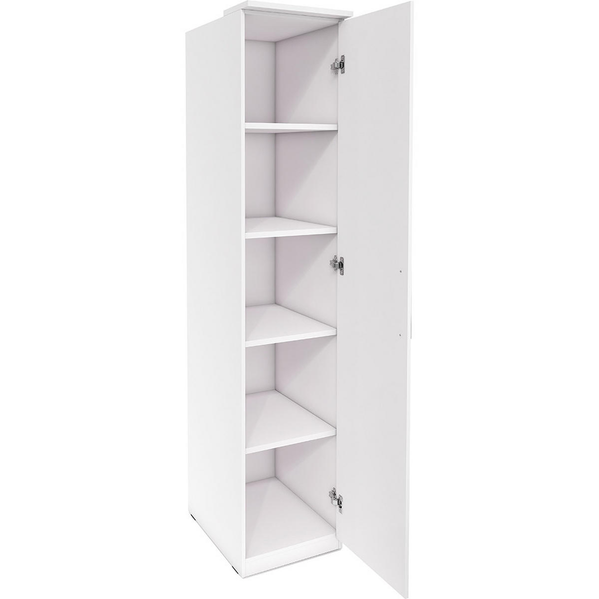KLEIDERSCHRANK Olmo-83 - Weiß, Holzwerkstoff (45/217/63cm) - Lomado