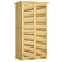GARTENSCHRANK DE-09229 Naturholz - Naturfarben, Holz (46.5/160/87cm) - ComfortXL
