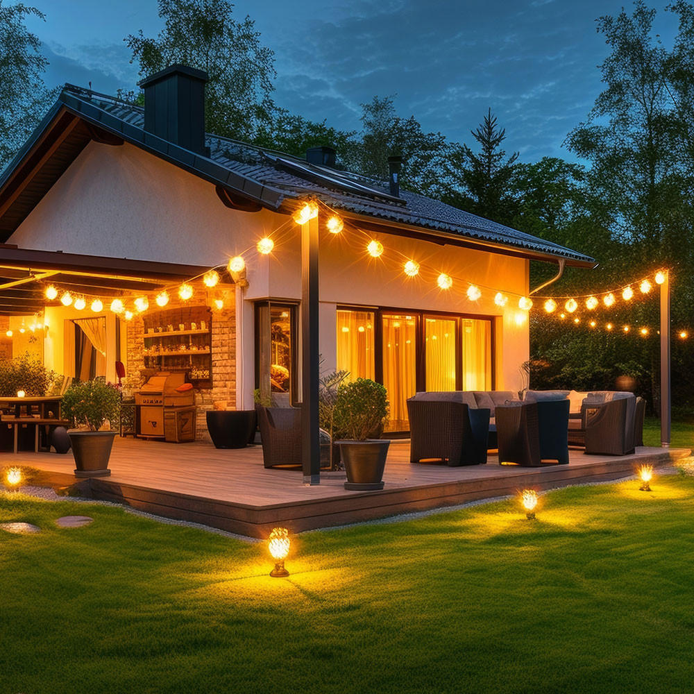 LED AUSSENLEUCHTE Solar Lichterkette Schwarz - Schwarz, Kunststoff (660/1/1cm)