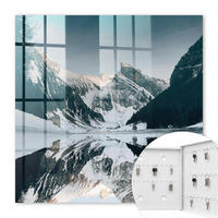 SCHLÜSSELBOX Weiß 30x30 cm – Türöffnung nach rechts - Winterlandschaft - Weiß, Metall (30/30/5cm) - TULUP
