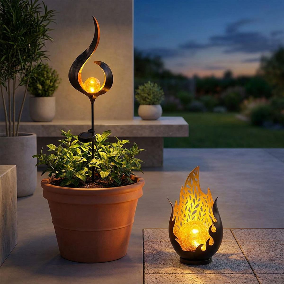 LED AUSSENLEUCHTE Metall Bronze - Bronzefarben, Glas (16.7/6/90cm) - Globo Lighting