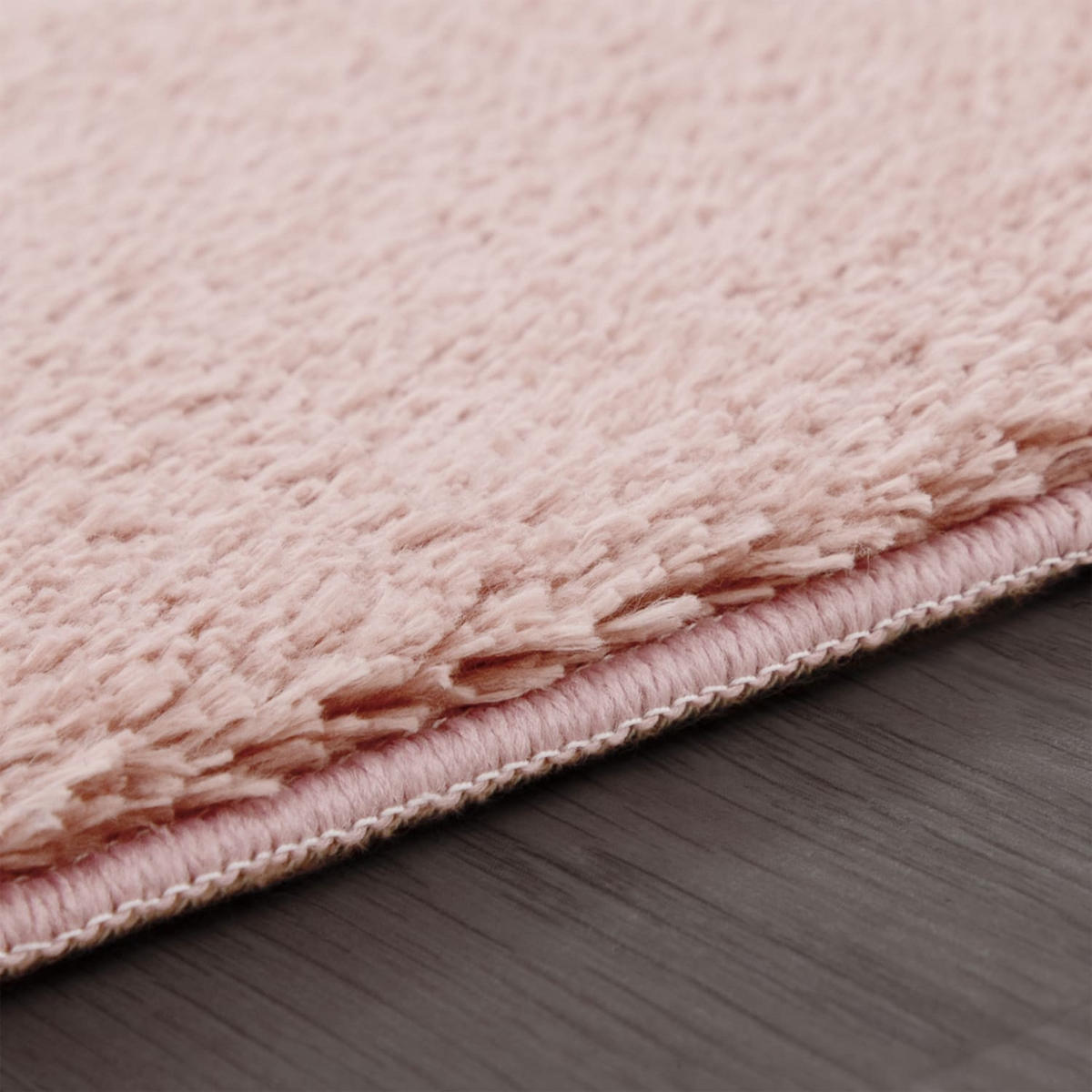 TEPPICH Kurzflor waschbar Unifarben Wohnzimmer schmutzabweisend Hellrosa Rund 120D - Rosa, Textil (120/120cm) - KADIMA DESIGN