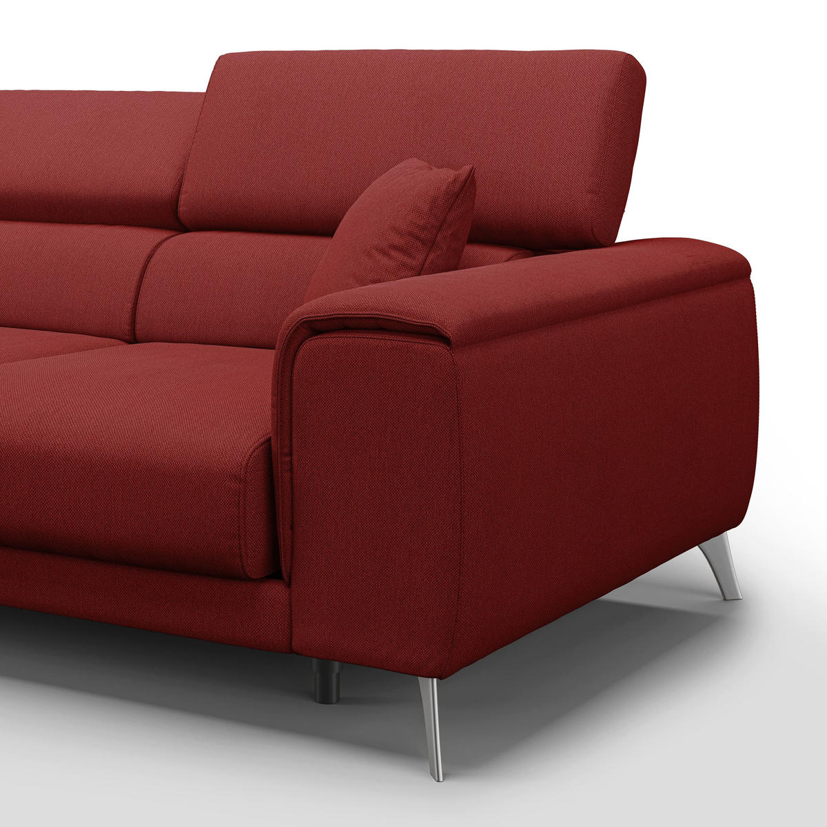 LINEARSOFA Fusion - Rot, Textil (260/74/102cm) - Divani.store