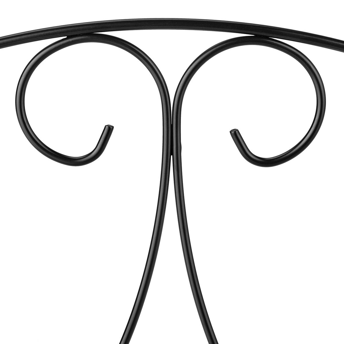 6XBEETZAUN - Schwarz, Metall (55/43/1cm) - Relaxdays