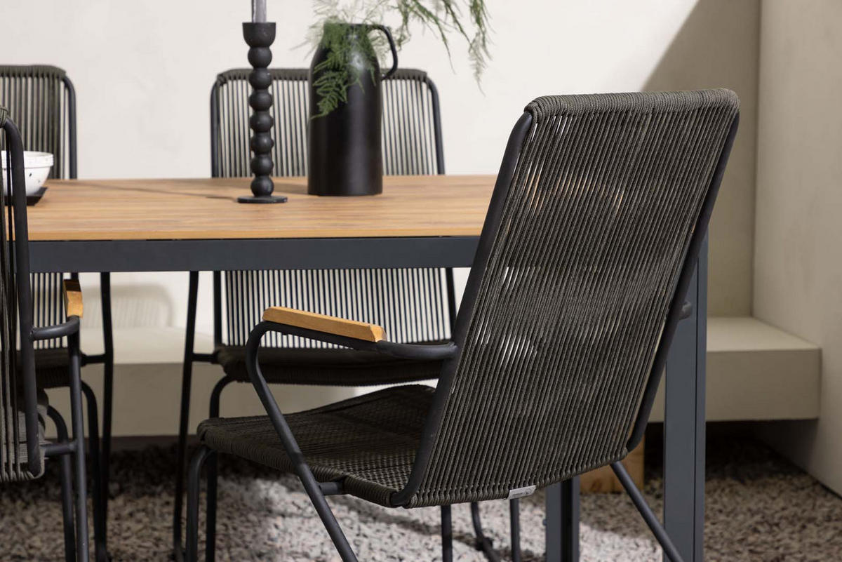 GARTENSET schwarz - Schwarz, Holzwerkstoff - ebuy24