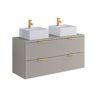 DOPPELWASCHTISCH - 120cm x 46cm - MDF - beige - ZEVARA - Beige, Holz (120/57/46cm) - Vente-Unique