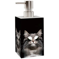 SEIFENSPENDER Cool Cat - Schwarz, Kunststoff (8/16/8cm) - Sanilo