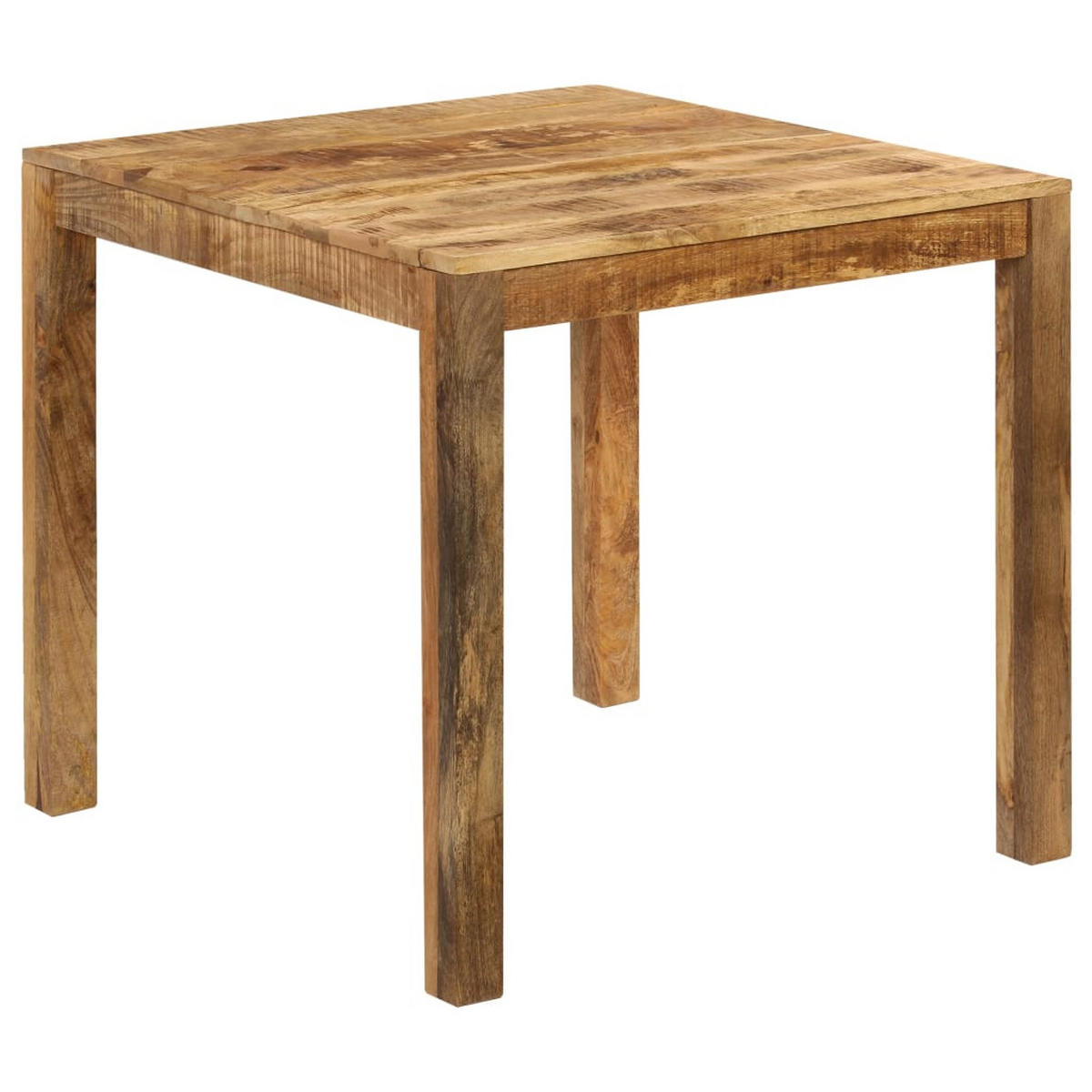 ESSTISCH Landhausstil 82/80/76 cm aus Massivholz Mango - Braun, Holz (80/82/76cm) - vidaXL