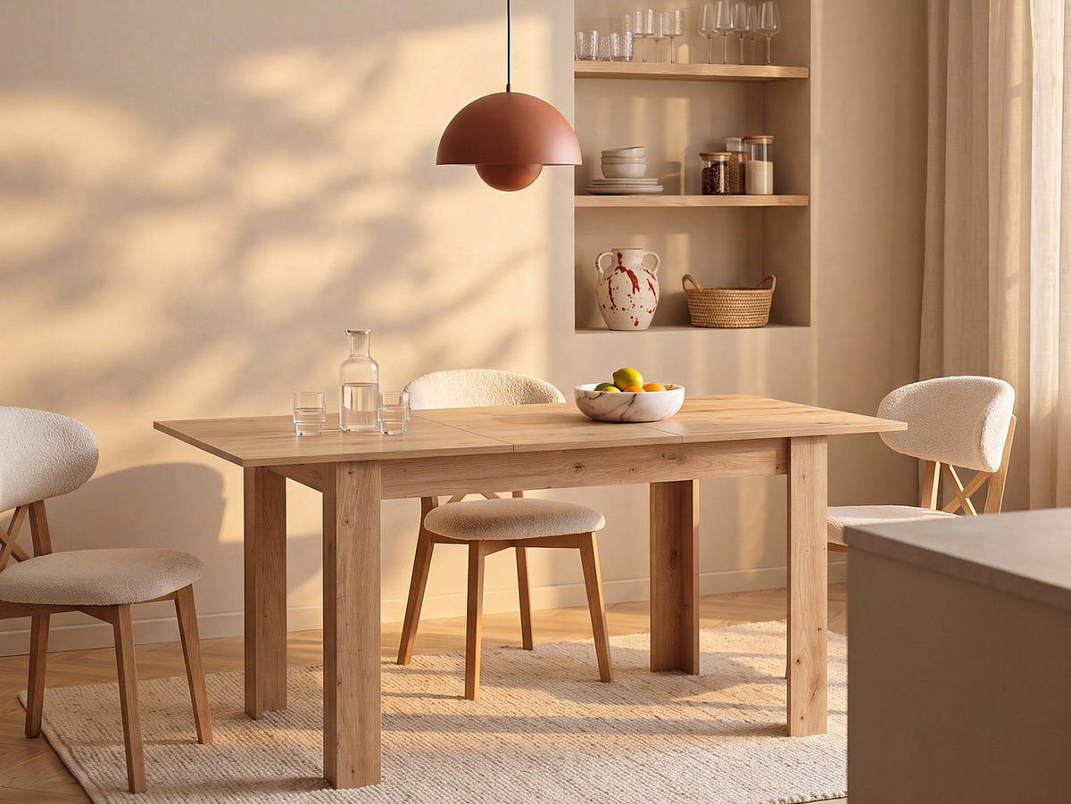 ESSTISCH - 4 Personen, 6 Personen - Holz, Platte - Naturfarben Hell VENOLA - Naturfarben, Holz (80/160/76.2cm) - Vente-Unique
