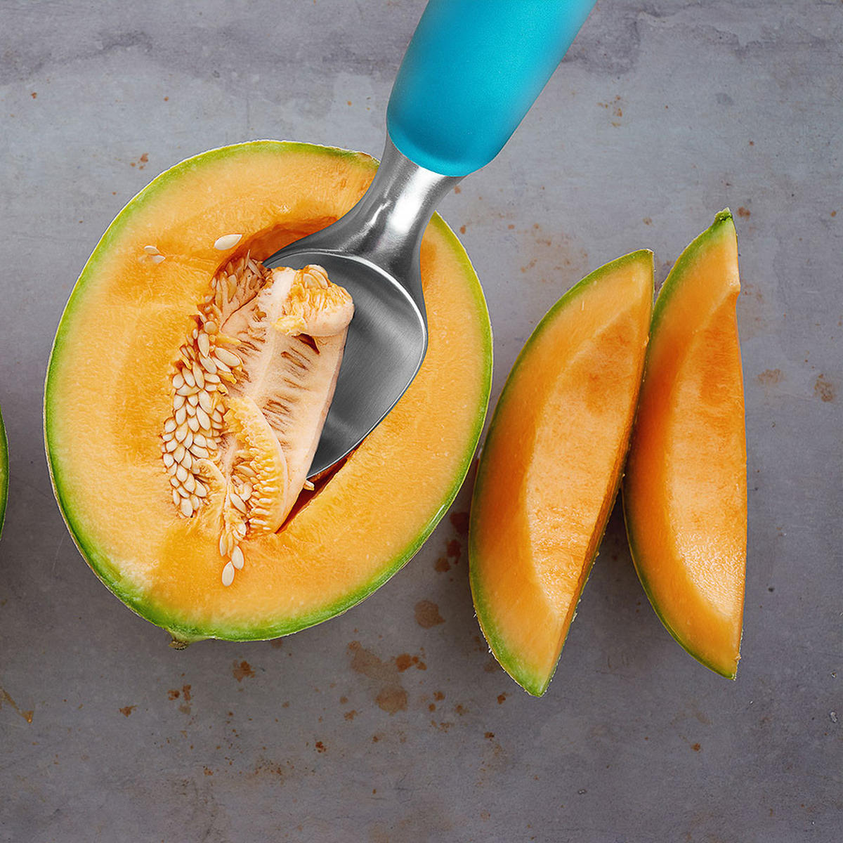 EISPORTIONIERER aus Rostfreiem Edelstahl - Beige, Metall (4/2.7/21cm) - BlauKe