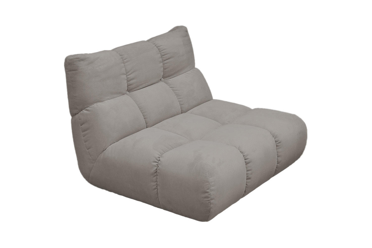 DREHSESSEL VIVIEN Grau Cord Drehbar (360°) - Schwarz/Grau, Kunststoff/Textil (112/85/108cm) - KAWOLA