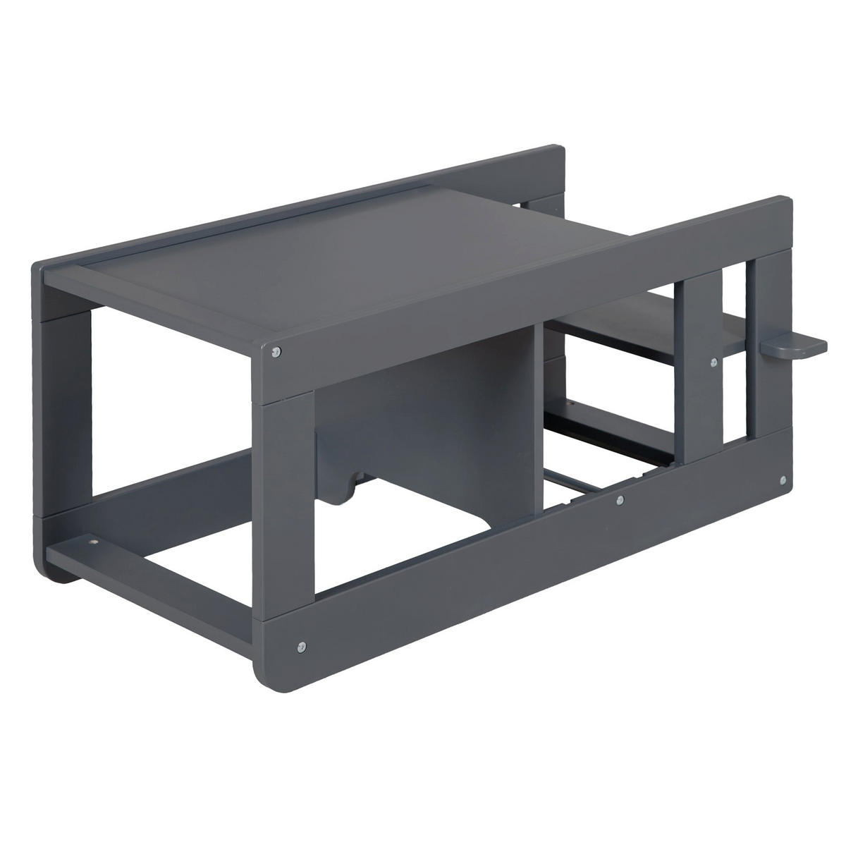 LERNTURM Step & Play 2in1 - Anthrazit, Holzwerkstoff/Metall (50.5/85/40cm) - Roba