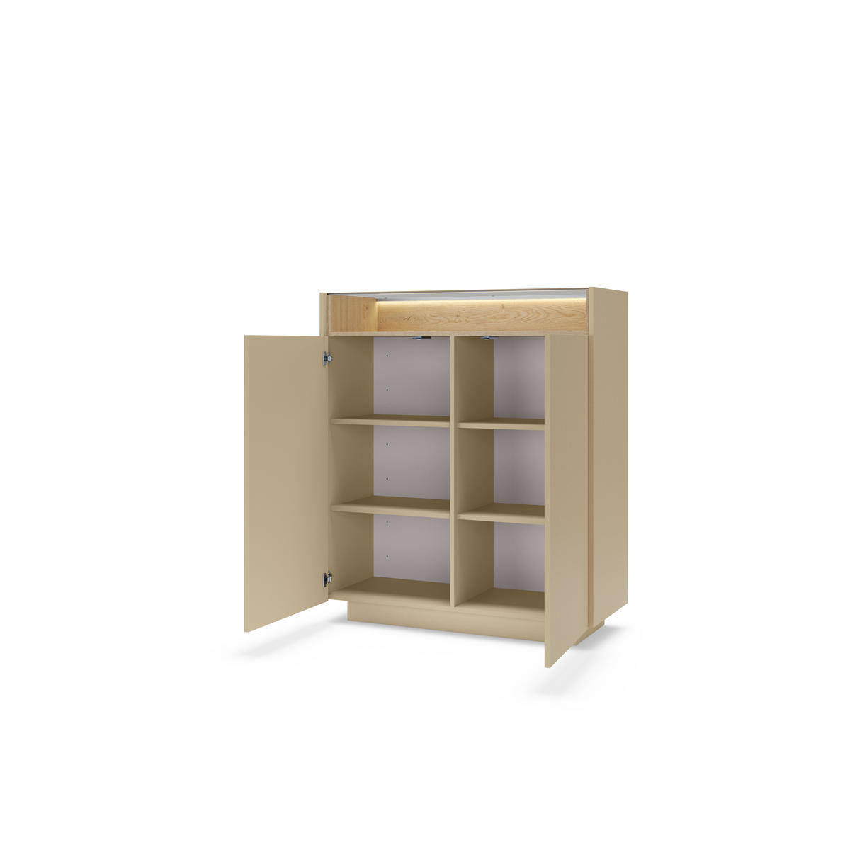 KOMMODE: Kakao + Cremona-Eiche, 103,2 x 119,2 x 39,5 cm - Braun, Holzwerkstoff (103.2/119.2/39.5cm) - 3XE LIVING