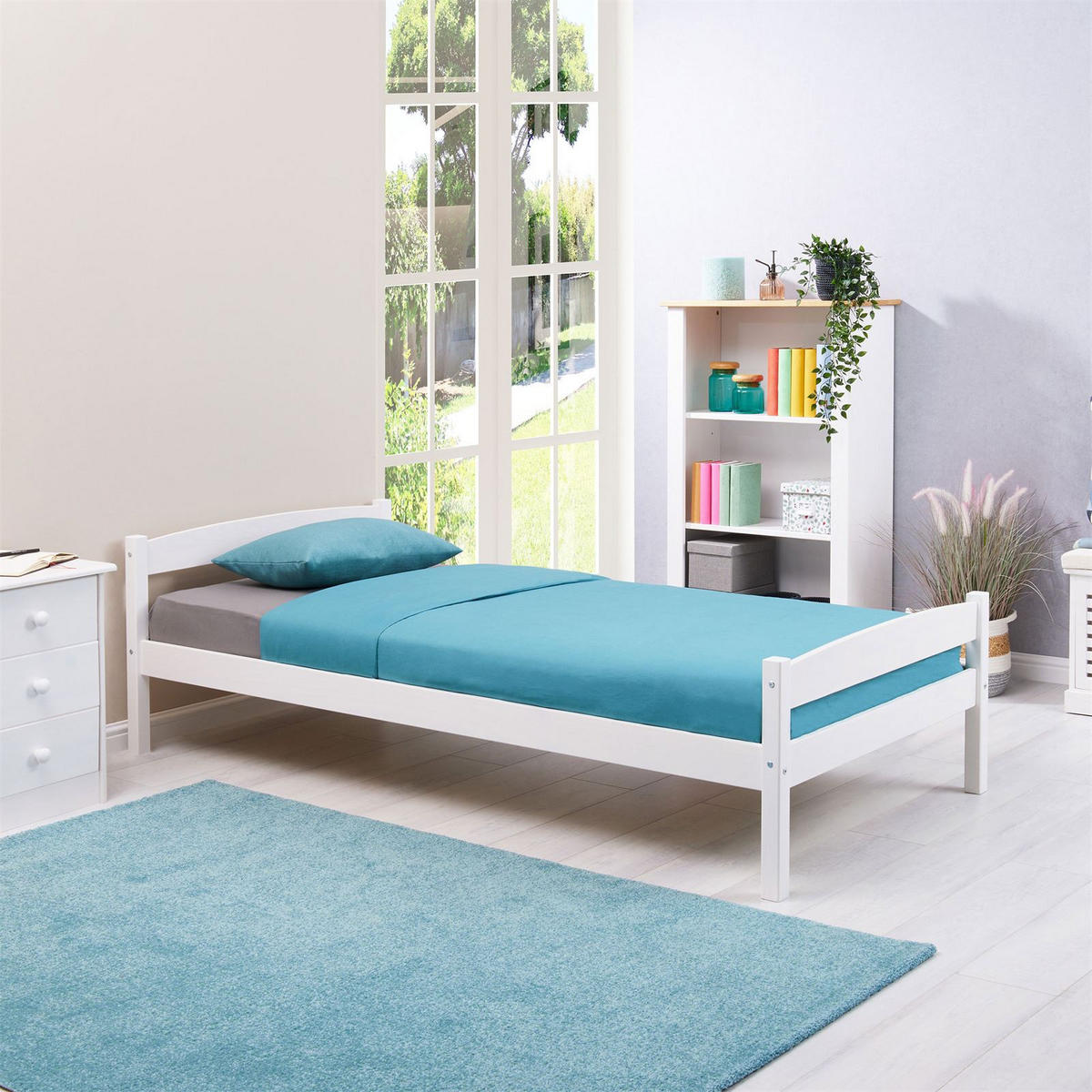 EINZELBETT FELIX-2 90X190 CM - Weiß, Holz (90/190cm) - IDIMEX