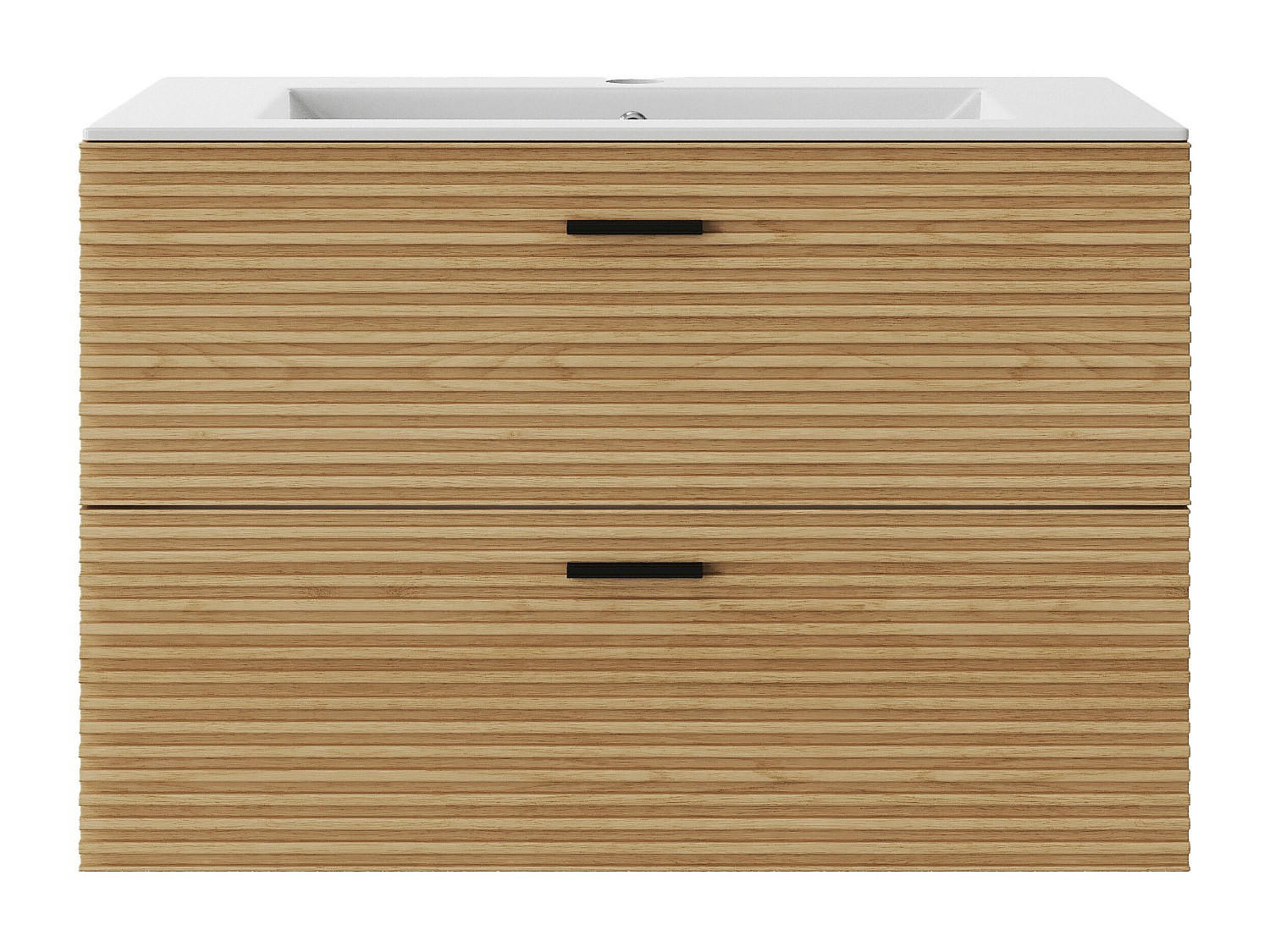 EINZELWASCHTISCH - 80 cm x 46 cm - Holz, Platte - Naturfarben Hell - SARONE - Naturfarben, Holz (80/55/46cm) - Vente-Unique