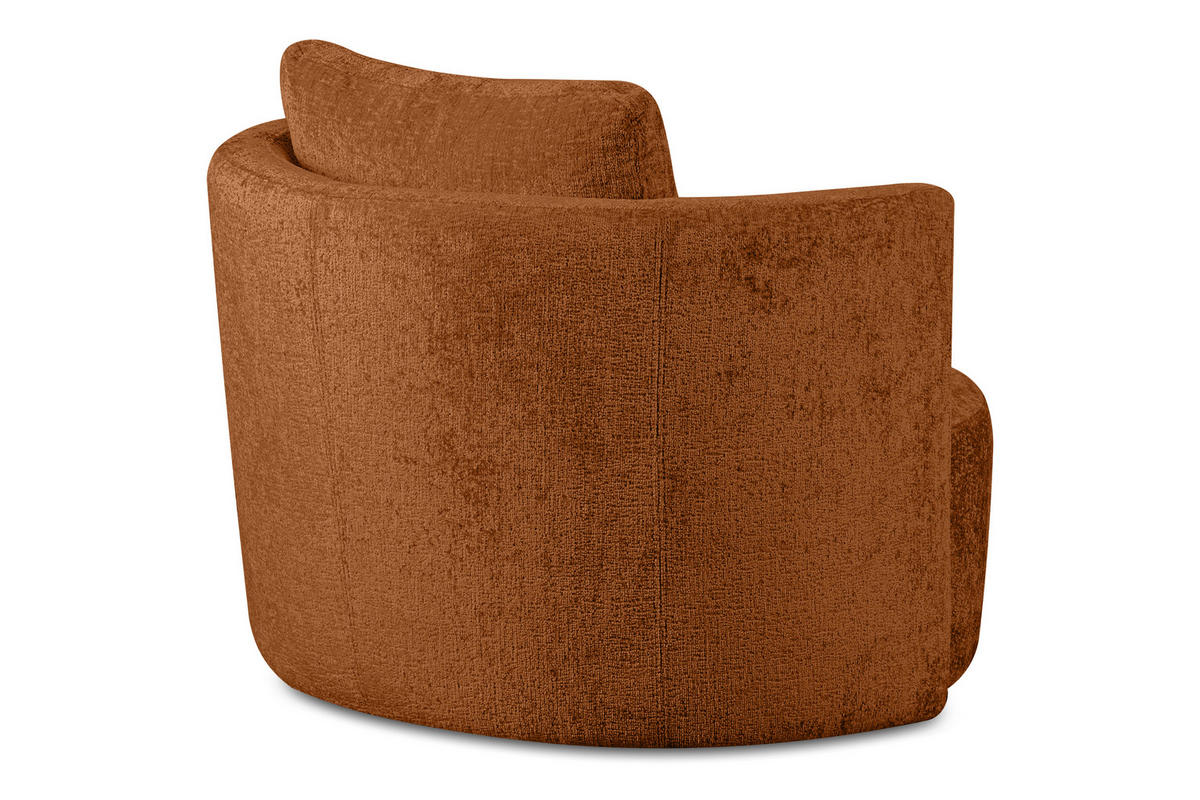 DREHSESSEL RAGGI 360° Drehfunktion mit inklusive dekorativem Kissen, Rot - Rot, Textil (92/75/94cm) - KONSIMO®