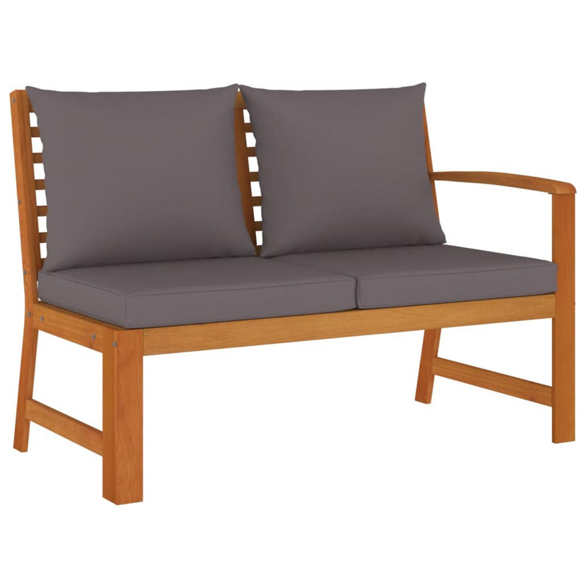 GARTEN-ESSGRUPPE 4Er Set Mit Kissen Massivholz Akazie - Braun, Holz - vidaXL