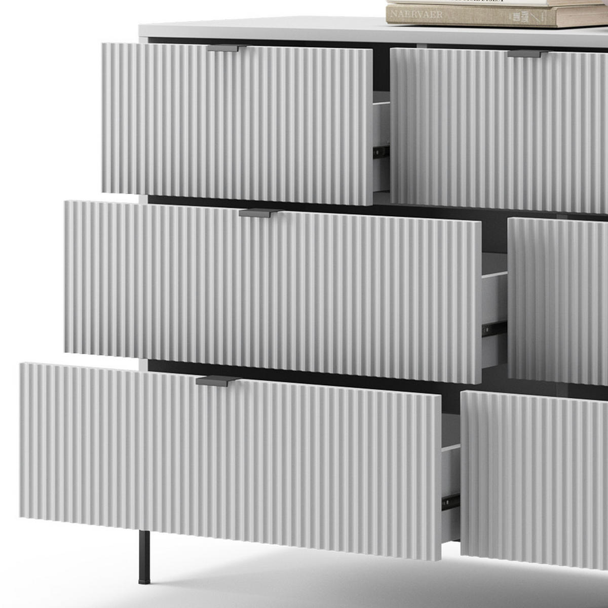 SIDEBOARD Eliza Grau 140 x 81 cm - Grau, Holzwerkstoff (140/81/42cm) - Vicco