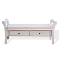 SITZBANK Weiß 40/108/47 cm - Weiß, Holzwerkstoff (40/47/108cm) - Mobili Rebecca