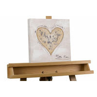 ACRYLBILD HANDGEMALT 30/30 cm - Beige, Holz/Textil (0.36/30cm) - KUNSTLOFT