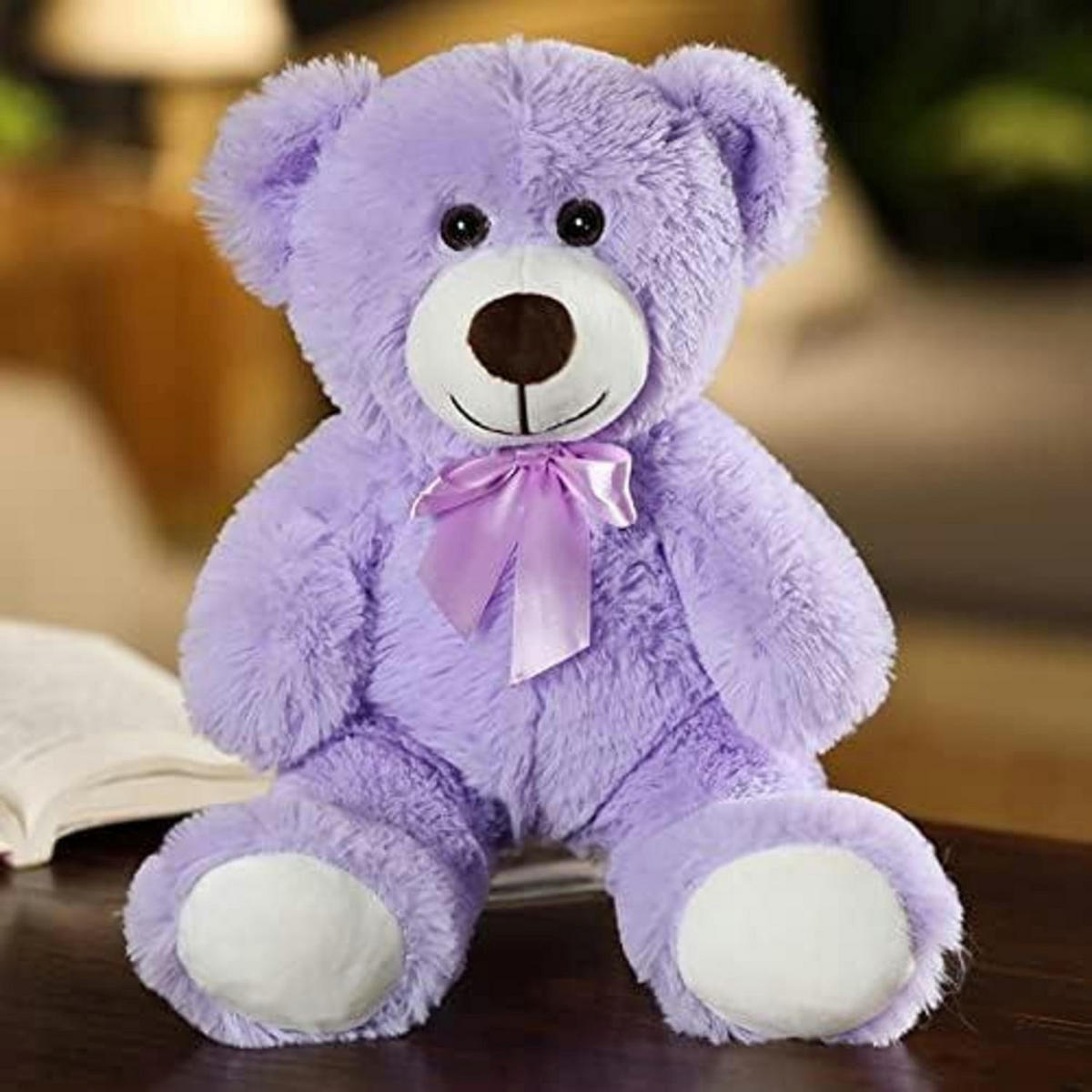 PLÜSCHTIER Teddybär 34 cm Lila 1 Stück - Flieder, Textil (25/35cm)