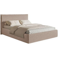 POLSTERBETT Softie Slim Dunkelbeige Chenille 200x200 - Cappuccino, Textil (200/200cm) - Selsey