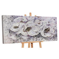 GEMÄLDE Lieblingsblumen auf Keilrahmen 120x60 cm - Beige, Holz (120/60cm) - YS-art gallery